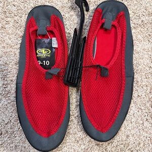 Athletic Works Red and Black Men's Athletic Swim Shoes